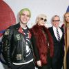 Richard Hilfiger, Rita Ora, Tommy et Dee Hilfiger dans les coulisses défilé Tommy Hilfiger automne-hiver 2015-2016 à la Park Avenue Armory. New York, le 16 février 2015.