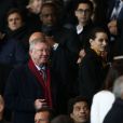  Sir Alex Ferguson lors du match de ligue de champions entre le PSG et Chelsea, au Parc des Princes &agrave; Paris le 17 f&eacute;vrier 2015 