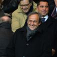  Michel Platini lors du match de ligue de champions entre le PSG et Chelsea, au Parc des Princes &agrave; Paris le 17 f&eacute;vrier 2015 