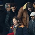  Pierre Niney, Jamel Debbouze et Pierre Sarkozy lors du match de ligue de champions entre le PSG et Chelsea, au Parc des Princes &agrave; Paris le 17 f&eacute;vrier 2015 