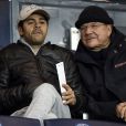  Jamel Debbouze et Marc Ladreit de la Charri&egrave;re lors du match de ligue de champions entre le PSG et Chelsea, au Parc des Princes &agrave; Paris le 17 f&eacute;vrier 2015 