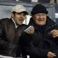  Jamel Debbouze et Marc Ladreit de la Charri&egrave;re lors du match de ligue de champions entre le PSG et Chelsea, au Parc des Princes &agrave; Paris le 17 f&eacute;vrier 2015 