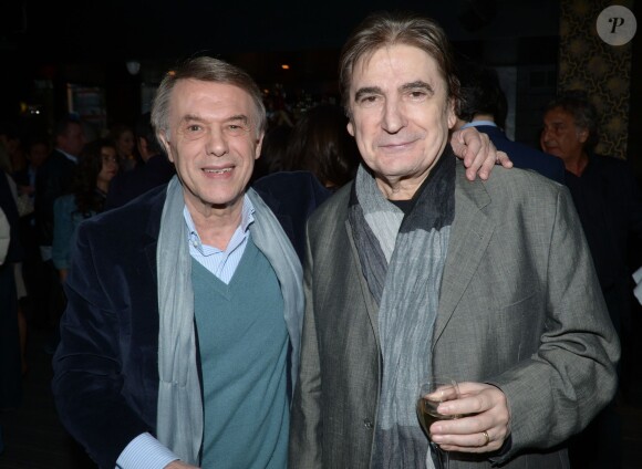 Exclusif - Adamo et Serge Lama lors de la dernière soirée Chabada au restaurant La Plage à Paris le 25 avril 2013