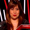 Mariella Savides dans The Voice 4, sur TF1, le samedi 21 février 2015