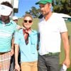 La chanteuse Fergie et son mari Josh Duhamel assistent au tournoi de golf "AT&T Pebble Beach National Pro" à Pebble Beach en Californie. Le 14 février 2015 
