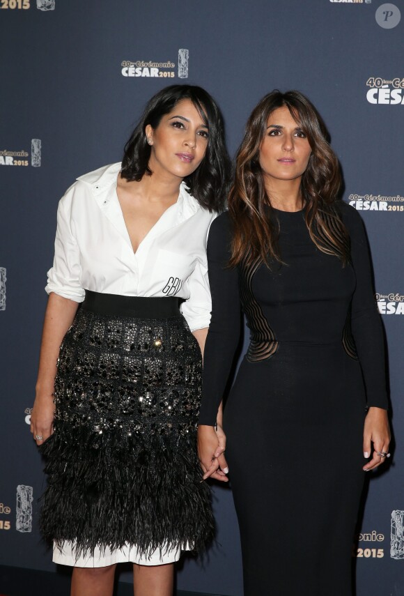 Leïla Bekhti et Géraldine Nakache - Photocall de la 40ème cérémonie des César au théâtre du Châtelet à Paris le 20 février 2015