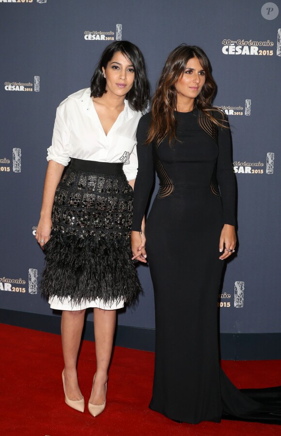 Leïla Bekhti et Géraldine Nakache - Photocall de la 40ème cérémonie des César au théâtre du Châtelet à Paris le 20 février 2015