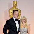 Chris Pratt et Anna Faris à la 87e cérémonie des Oscars à Hollywood, le 22 février 2015.
