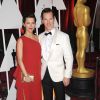 Benedict Cumberbatch et sa femme Sophie Hunter enceinte - 87e cérémonie des Oscars à Hollywood, le 22 février 2015.