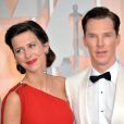 Benedict Cumberbatch et sa femme Sophie Hunter à la 87e cérémonie des Oscars à Hollywood, le 22 février 2015.