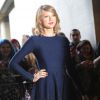 Taylor Swift arrive dans les studios de la radio 1 à Londres, le 23 février 2015. 