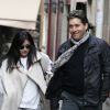 Shannen Doherty et son ami Chris Cortazzo en promenade à Paris, le 23 février 2015. Après un déjeuner au restaurant indien Kashmir (Saint-Germain), ils ont rendu visite à Paul Watson sur le bateau Brigitte Bardot, actuellement sur la Seine.