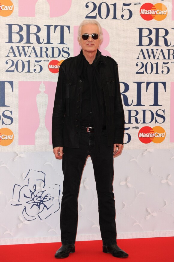 Jimmy Page - 35e cérémonie des Brit Awards à l'O2 Arena de Londres, le 25 février 2015.