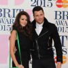Michelle Keegan et son fiancé Mark Wright - 35e cérémonie des Brit Awards à l'O2 Arena de Londres, le 25 février 2015.