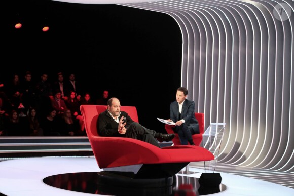 Exclusif - Enregistrement du programme Le Divan présenté par Marc-Olivier Fogiel, avec Eric Dupond-Moretti en invité, le 31 janvier 2015. L'émission sera diffusée le 3 mars 2015 à partir de 23h05 sur France 3.
