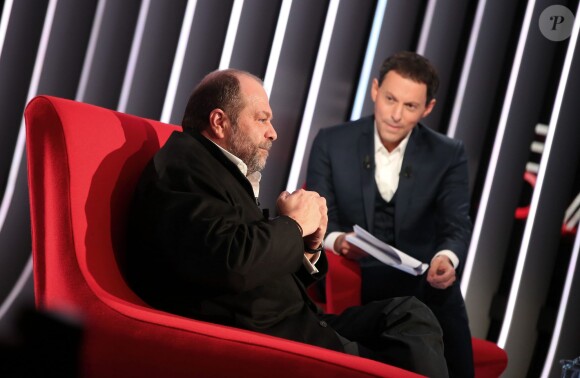 Exclusif - Enregistrement de l'émission Le Divan présentée par Marc-Olivier Fogiel, avec Eric Dupond-Moretti en invité, le 31 janvier 2015. L'émission sera diffusée le 3 mars 2015 à partir de 23h05 sur France 3.