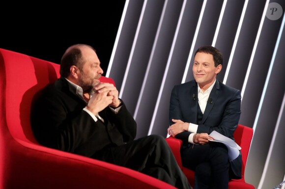 Exclusif - Enregistrement de l'émission Le Divan présentée par Marc-Olivier Fogiel, avec Me. Eric Dupond-Moretti en invité, le 31 janvier 2015. L'émission sera diffusée le 3 mars 2015 à partir de 23h05 sur France 3.
