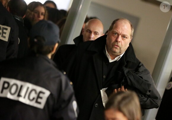 Maître Eric Dupond-Moretti, avocat de David Roquet, ex-directeur d'une filiale du groupe Eiffage, arrive pour l'ouverture du procès de proxénétisme aggravé dit de "l'affaire du Carlton" au tribunal correctionnel de Lille, le 2 février 2015.