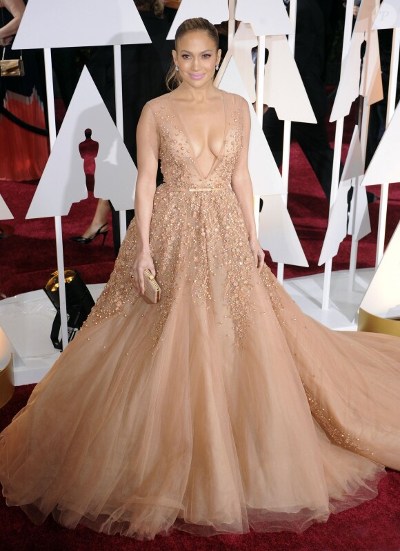 Jennifer Lopez à la 87ème cérémonie des Oscars à Hollywood, le 22 février 2015. 