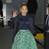 Jennifer Lopez arrive aux "AOL Studios" à New York, le 21 janvier 2015. 