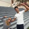 Novak Djokovic avec son épouse Jelena - photo publiée sur son compte Twitter le 10 janvier 2015
