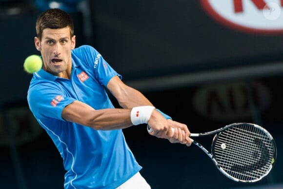 Novak Djokovic contre Andy Murray à l'Open d'Australie 2015 à Melbourne, le 1er février 2015. 