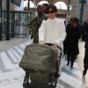 Exclusif - Kanye West, sa fille North et sa belle mère Kris Jenner arrivent à Gare du Nord. Paris, le 4 mars 2015.