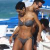 Nicole Murphy profite d'un après-midi sur une plage de Miami. Le 1er mars 2015.