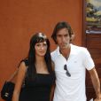 Robert Pirès et sa femme Jessica au Village Roland-Garros le 3 juin 2009