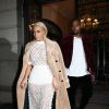 Kanye West et Kim Kardashian quittent le Royal Monceau. Paris, le 6 mars 2015.