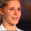 Vanessa, denrière femme de la compétition, en larmes au moment de son élimination dans Top Chef 2015, sur M6, le lundi 9 mars 2015.