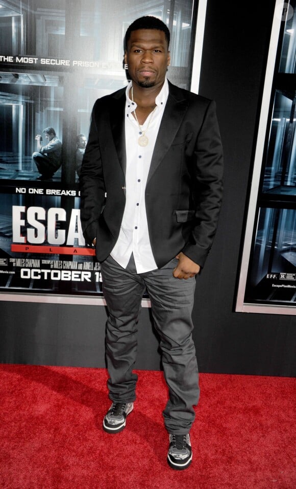 50 Cent a la premiere du film "Escape Plan" a New York. Le 15 octobre 2013 