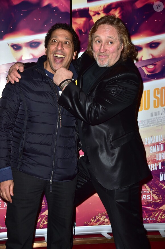 Smaïn et Jean-Marc Minéo (réalisateur) - Avant-première du film "Les Portes du soleil - Algérie pour toujours" au Grand Rex à Paris, le 10 mars 2015