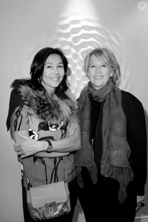 Colette Barbier (directrice de la Fondation Ricard) et Pascale Cayla lors de la soirée Chaumet organisée le 11 mars 2015 Place Vendôme à Paris