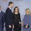 Le roi Felipe VI et la reine Letizia d'Espagne présidaient le 12 mars 2015 à un concert en hommage aux victimes du terrorisme à Madrid.