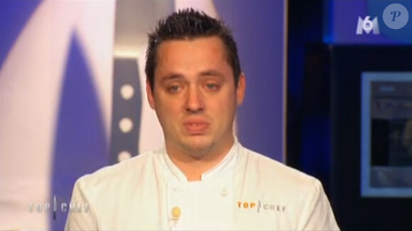 Christophe est éliminé, dans Top Chef 2015 sur M6, le lundi 16 mars 2015.