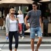 Novak Djokovic avec son épouse Jelena Ristic dans les rues de West Hollywood, le 10 mars 2015