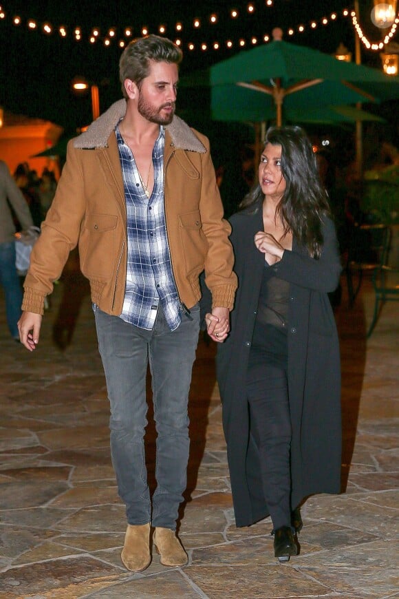 Scott Disick et Kourtney Kardashian à Los Angeles, le 2 février 2015.