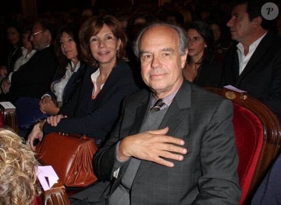 Exclusif - Béatrice Schonberg et Frédéric Mitterrand lors du prix Clarins Femme Dynamisante à Paris, le 15 octobre 2012