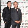 Exclusif - Jacques Sanchez et Frédéric Mitterrand lors de l'anniversaire du premier au restaurant branche NOLITA à Paris le 29 mai 2013