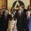 Le roi Felipe VI d'Espagne offrait le 17 mars 2015 un déjeuner dans le cadre du Xe Congrès ibéro-américain de journalisme, à la Maison de l'Amérique à Madrid.
