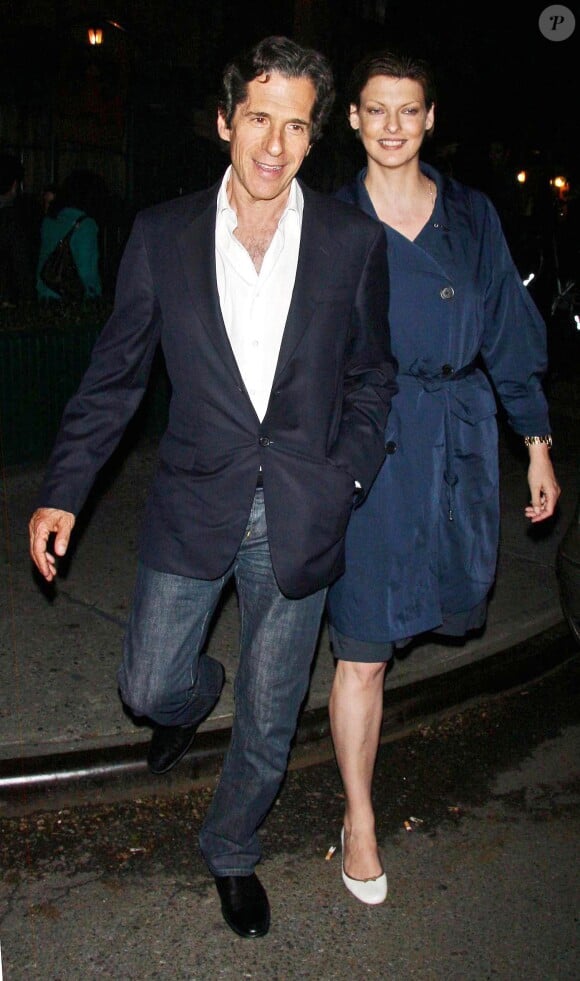 Linda Evangelista et Peter Morton à New York, le 2 mai 2008. 
