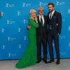 Simon Curtis, Ryan Reynolds et Helen Mirren au Photocall du film "Woman in Gold" lors du 65ème festival du film de Berlin. Le 9 février 2015