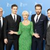 Simon Curtis, Max Irons, Helen Mirren, Ryan Reynolds, Daniel Brühl au Photocall du film "Woman in Gold" lors du 65ème festival du film de Berlin. Le 9 février 2015