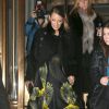 Blake Lively à la sortie du défilé de mode Marchesa lors de la fashion week à New York, le 18 février 2015. 