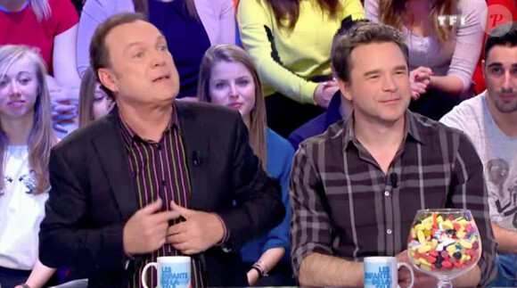 Julien Lepers sur le plateau des Enfants de la télé sur TF1, le 20 mars 2015.