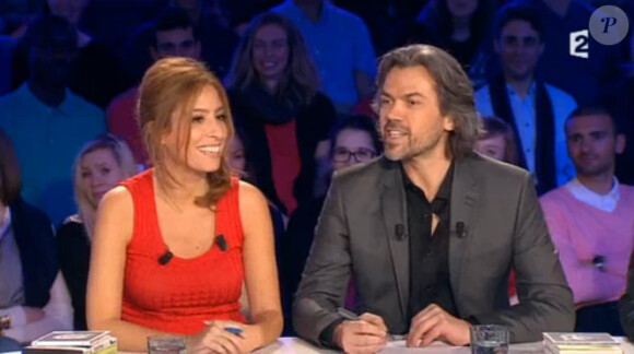 Léa Salamé et Aymeric Caron dans On n'est pas couché sur France 2, le samedi 21 mars 2015.
