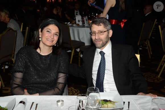 Le Grand Rabbin de France Haim Korsia et sa femme - Soirée de gala "Sauveteurs sans frontières" à l'Hôtel du Collectionneur, à Paris, le 23 mars 2015.