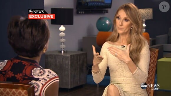 Céline Dion évoque la santé de René Angélil et son retour dans cette interview pour "Good Morning America", diffusé le mercredi 25 mars 2015 sur ABC.