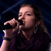 Manon Palmer dans The Voice 4 sur TF1, le 28 mars 2015.